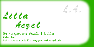 lilla aczel business card